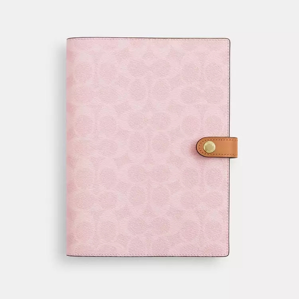 Coach Notebook In Signature Canvas (Powder pink) - Picture 2 of 7